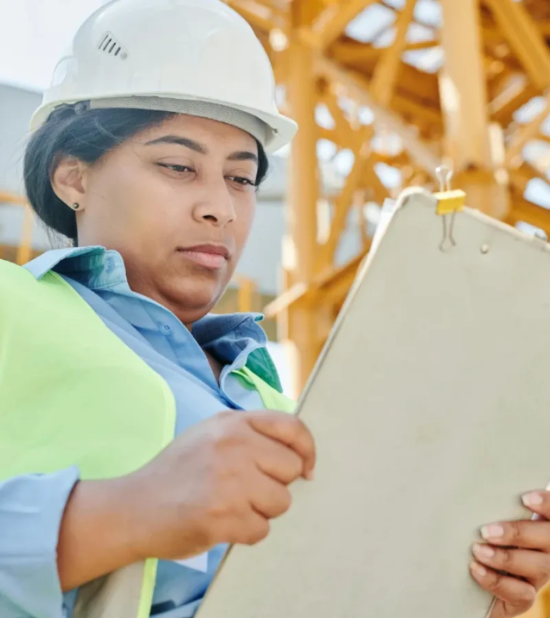 CFRS certified professional looking at a foundation inspection report